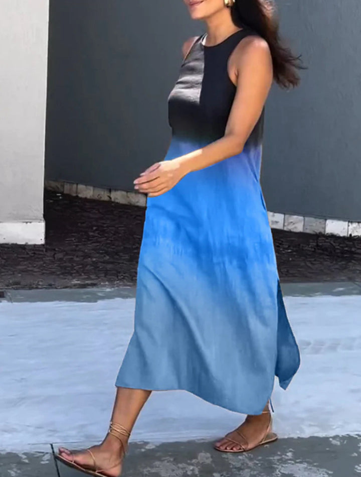 Damen Maxikleid mit elegantem Farbverlauf und großzügigem Schnitt Drune