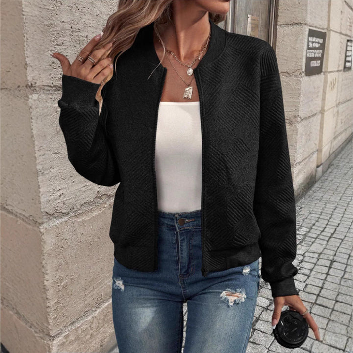 Damen leichte Bomberjacke mit strukturiertem Design Drune