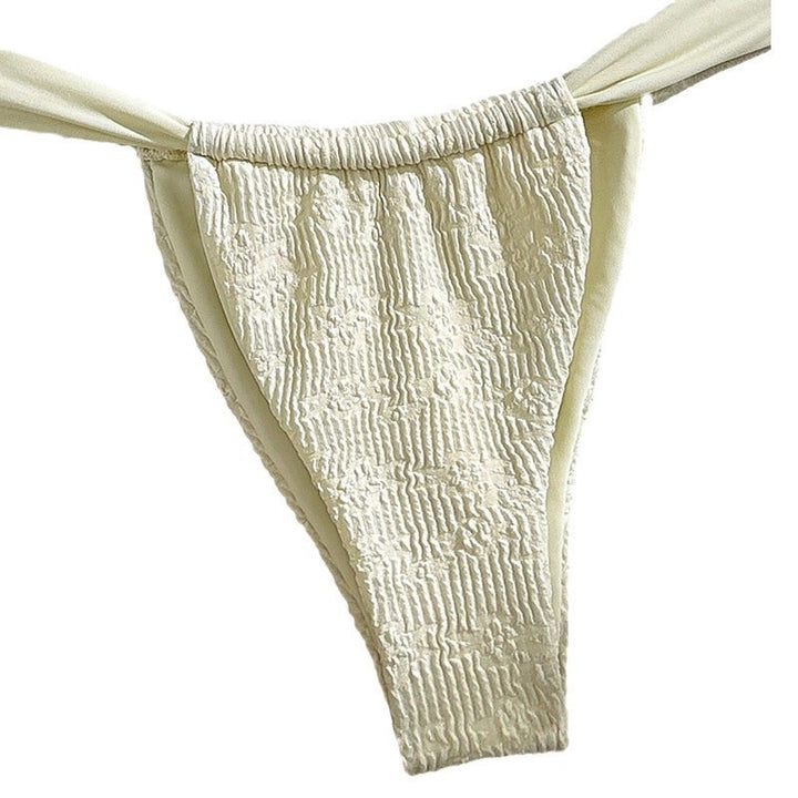 Damen Triangel-Bikini mit strukturiertem Oberteil und hochgeschnittenem Slip Drune