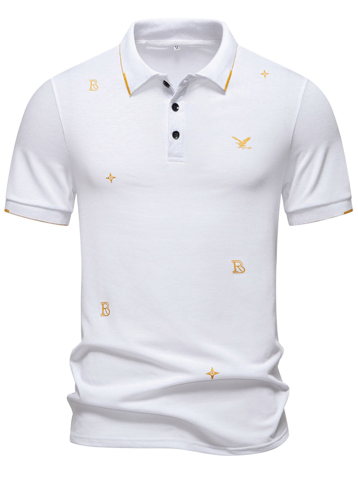 Herren Besticktes Casual Polohemd Drune