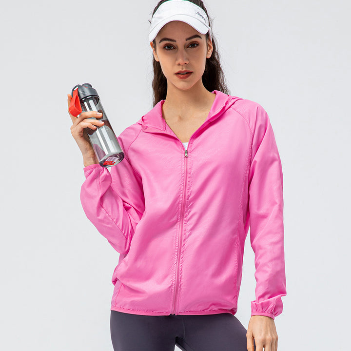 Damen Leichte Sportjacke mit Kapuze und atmungsaktiven Eigenschaften Drune