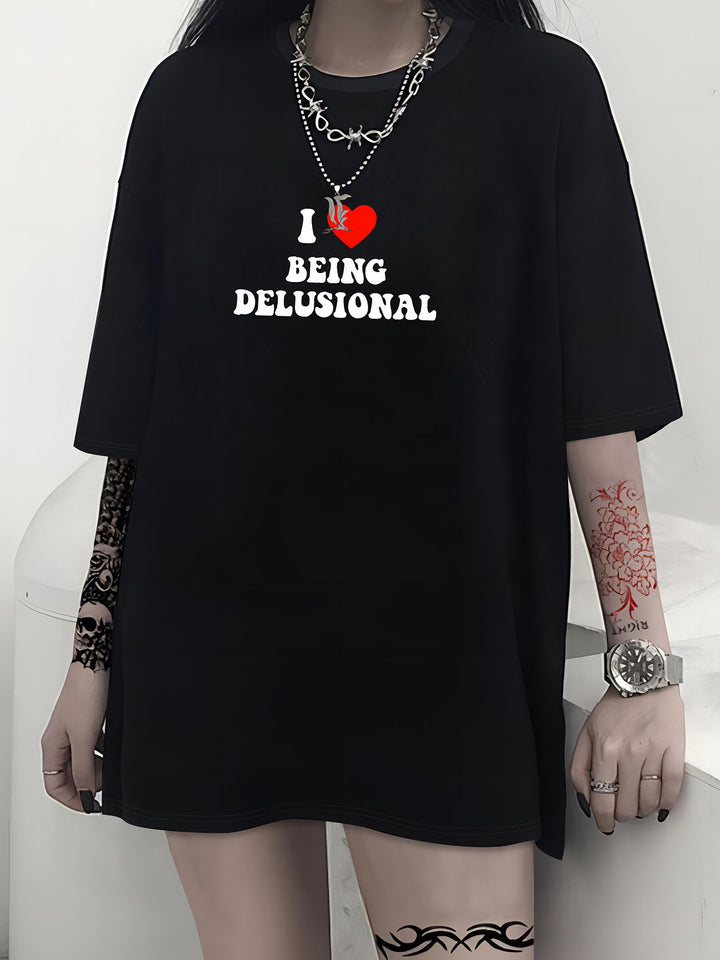Damen T-Shirt mit kreativem Katzenmotiv und verspielter Schleife Drune