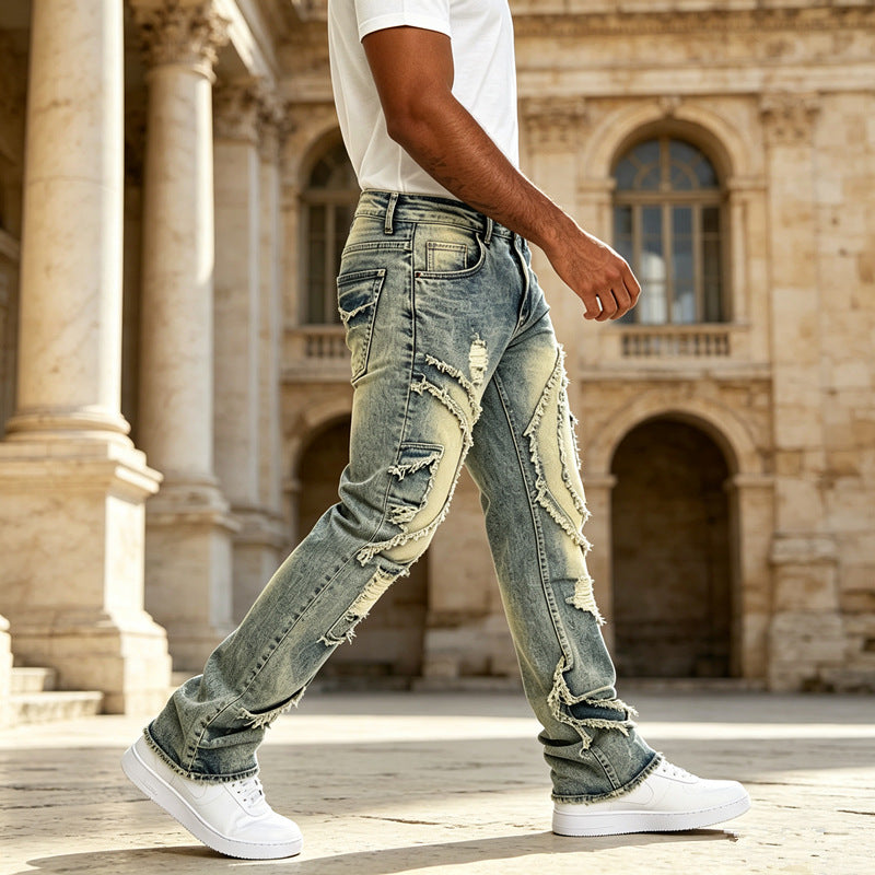 Herren Ripped Jeans Drune
