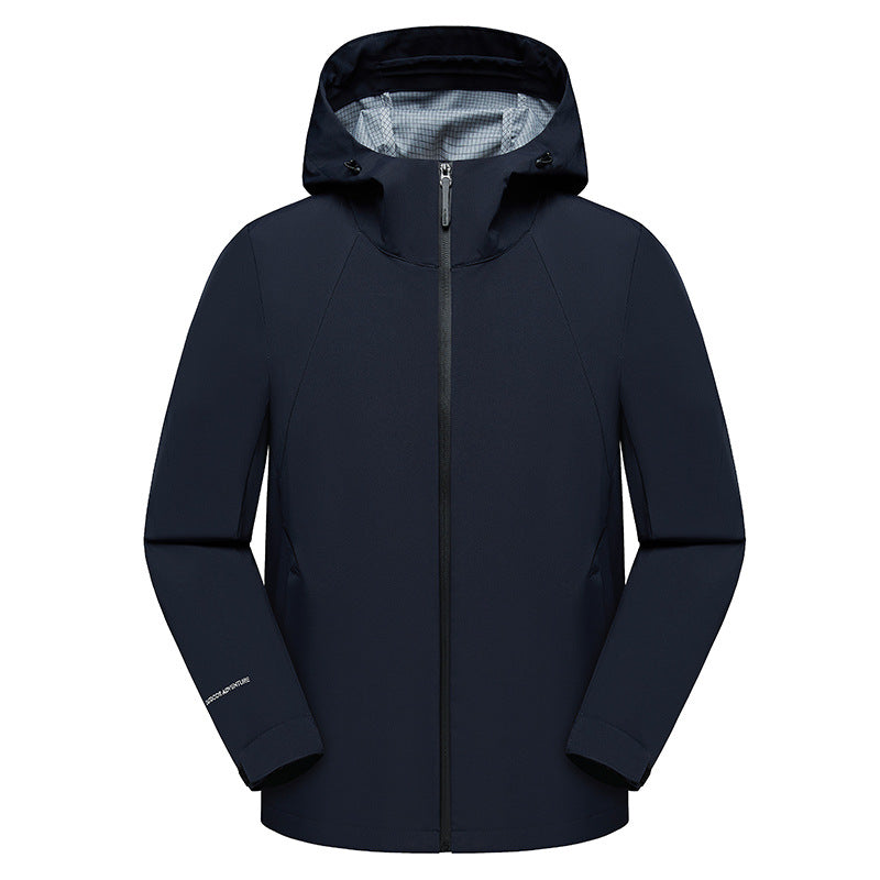 Herren dreilagige Softshell-Kapuzenjacke mit nahtversiegelter Wetterschutzmembran und ergonomischem Schnitt Drune