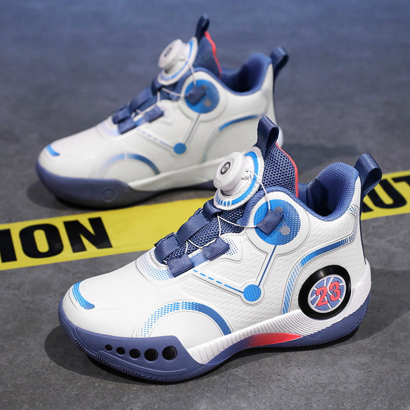 Unisex futuristische High‑Top Basketball‑Sneaker mit Drehverschlusssystem und gepolsterter Wabenzwischensohle Drune