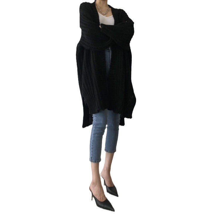 Damen Strickjacke mit offenem Schnitt und lässigen Details Drune