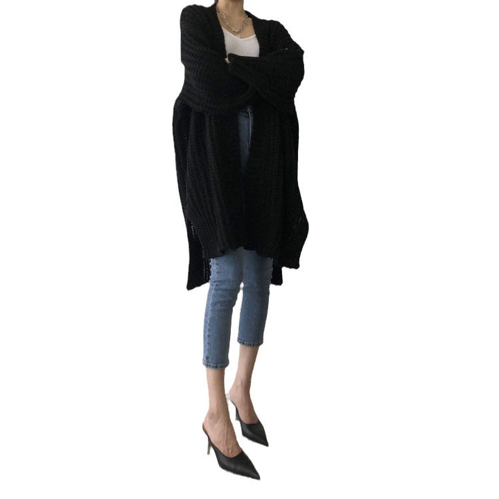 Damen Strickjacke mit offenem Schnitt und lässigen Details Drune