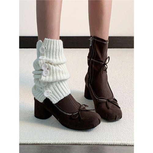 Damen Ballerina‑inspirierte Ankle‑Heels mit gerafftem Schaft und sculpted Blockabsatz Drune