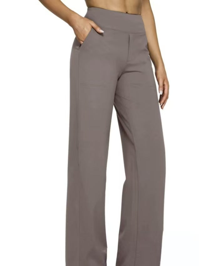 Damen Weit geschnittene Komfort-Hose mit elastischem Bund und praktischen Taschen Drune
