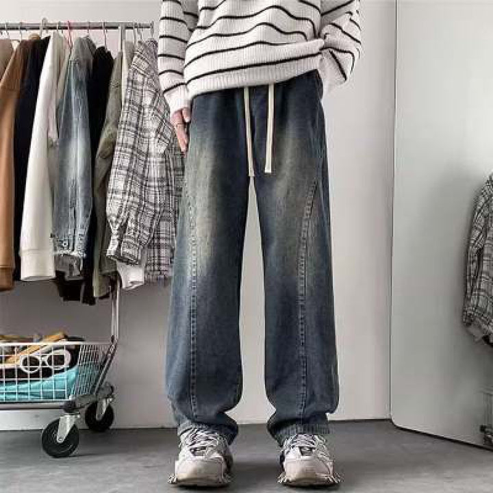 Damen weit geschnittene Denim-Hose mit lässigem Schnitt Drune