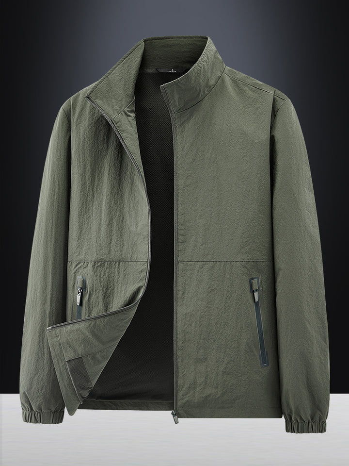 Herren Leichte Outdoorjacke mit hohem Kragen Drune
