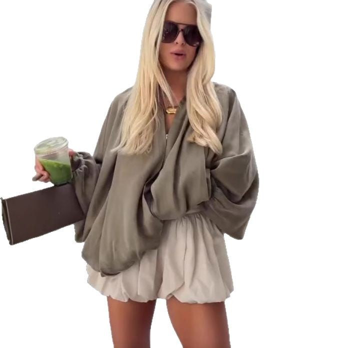 Damen lässiger Oversized Pullover Drune