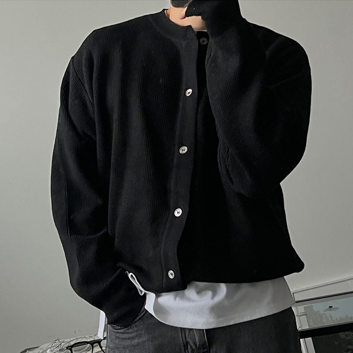 Herren Elegante Knopfleiste Strickjacke Drune