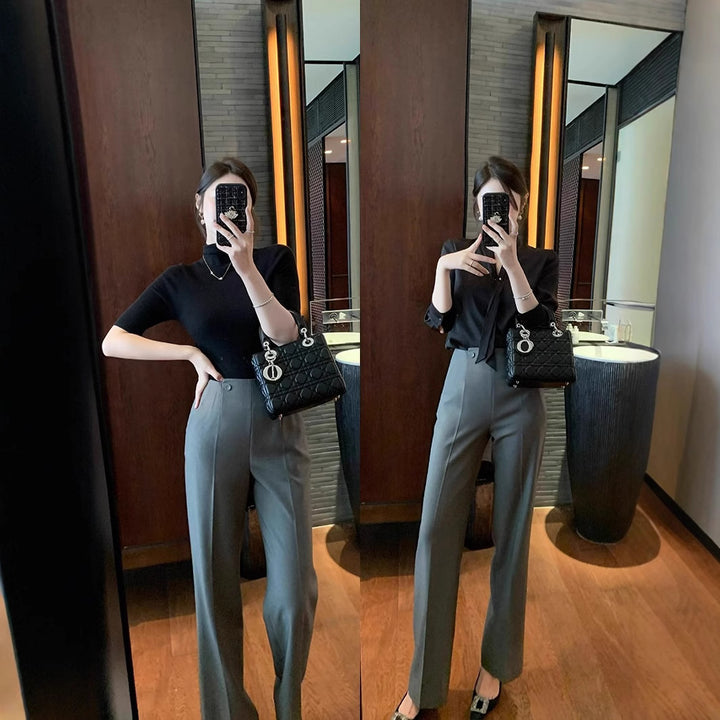 Damen Elegante und hoch taillierte Anzughose Drune