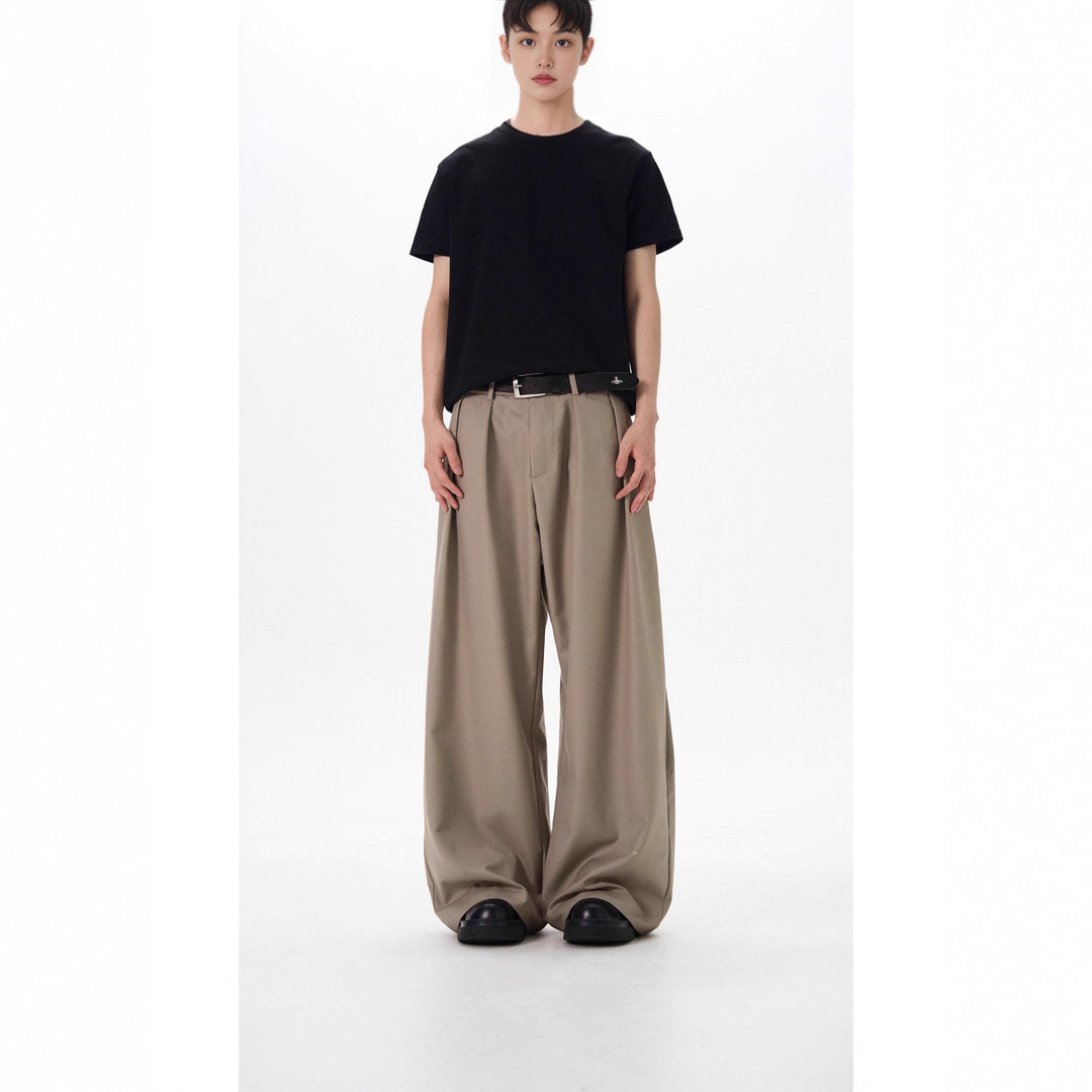 Herren Elegante Weitgeschnittene Stoffhose Drune