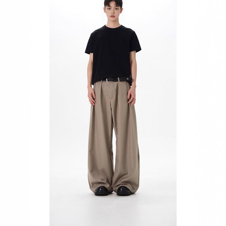 Herren Elegante Weitgeschnittene Stoffhose Drune