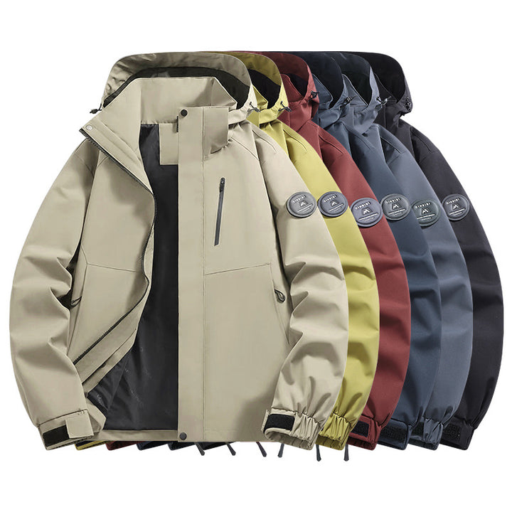 Herren Softshell-Outdoorparka mit technischer Membran, verschweißten Nähten und wasserdichten Reißverschlüssen Drune