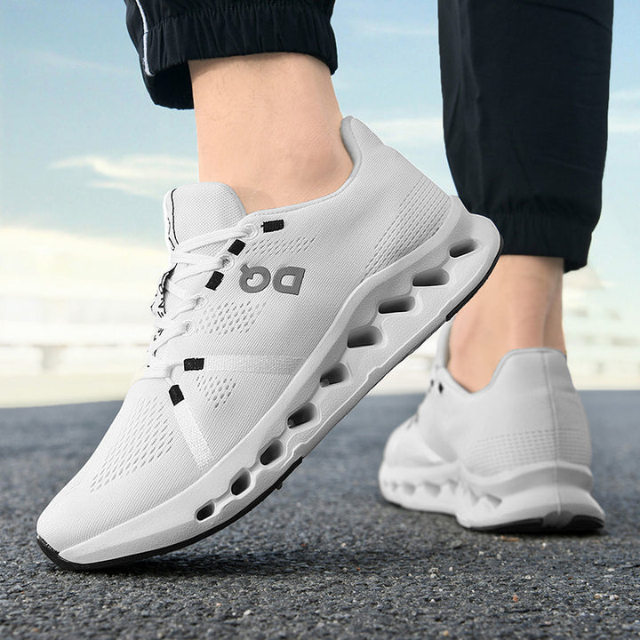 Damen Luftige Roadrunning-Sneaker mit gelochter Hohlkammer-Sohle und atmungsaktivem Strickoberteil Drune