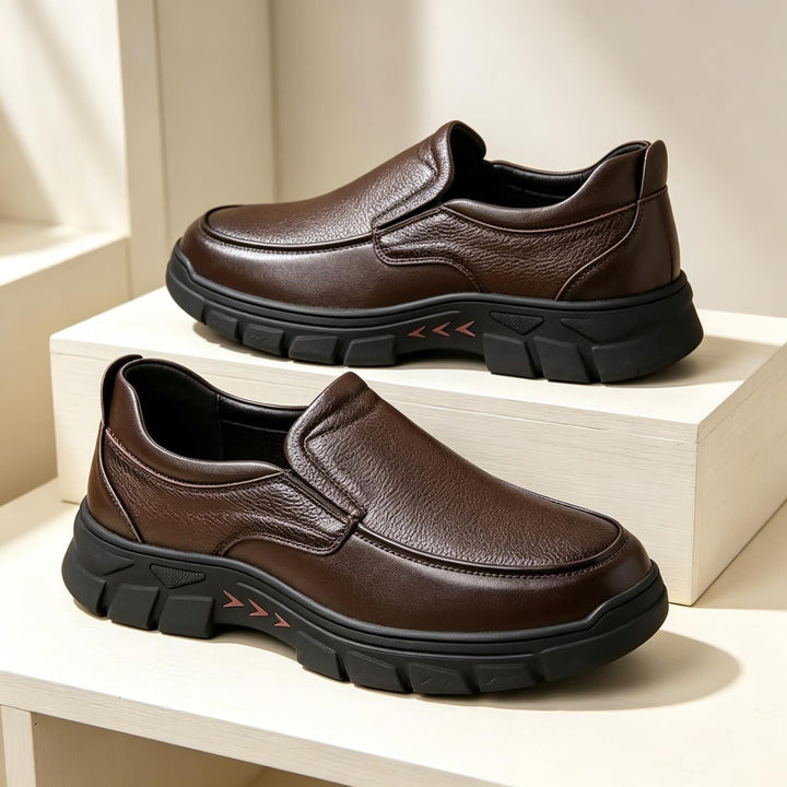 Herren Elegante Slip-On Lederschuhe Drune