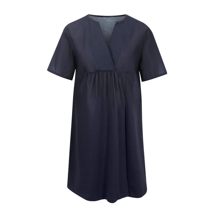 Damen Freizeitkleid mit lockerer Passform und modischem V-Ausschnitt Drune
