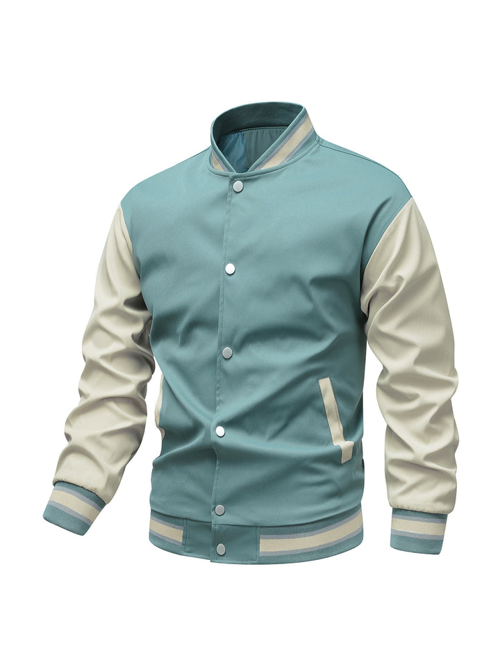 Herren Collegiate-Bomberjacke im Varsity‑Stil mit Kontrastärmeln Drune