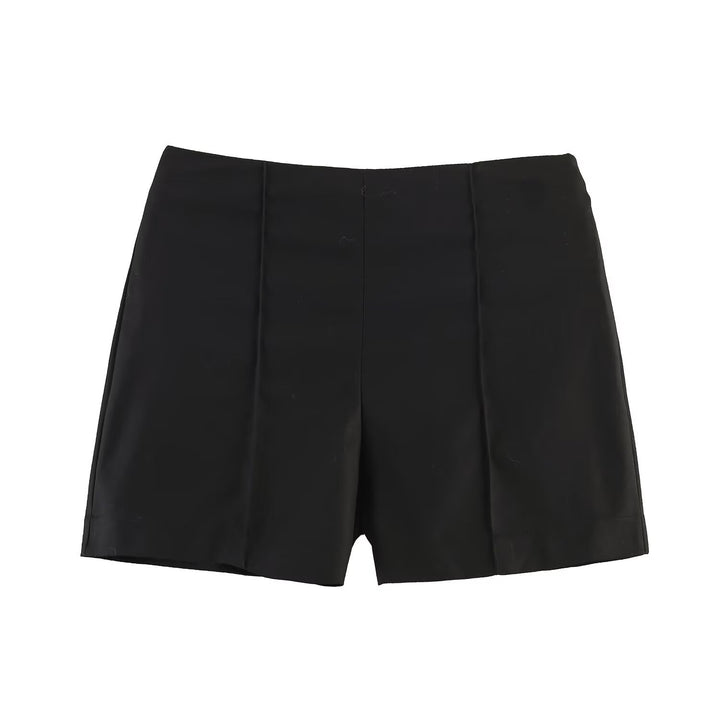 Damen Shorts im eleganten Schnitt mit hoher Taille und dekorativen Falten Drune