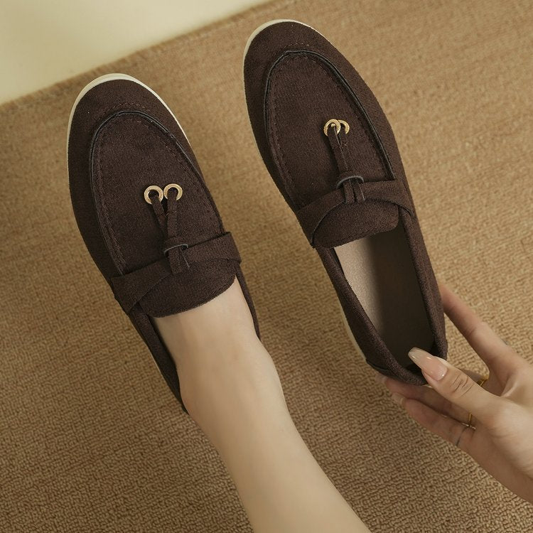 Damen nan bequeme Slip-On Loafer mit dekorativem Quastenbesatz und ergonomischer Gummisohle Drune