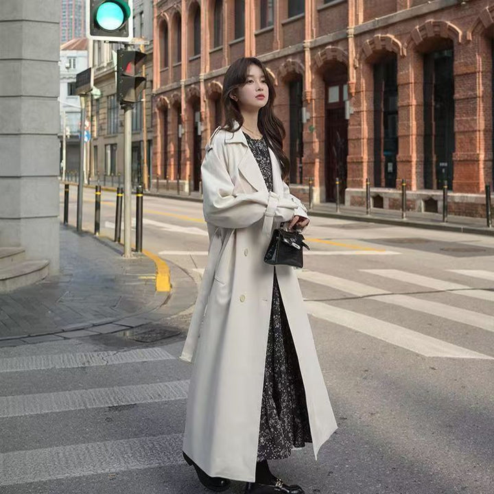 Drune | Trenchcoat - Wollmischung - Lockere Passform - Vollständig - Gürteldetail