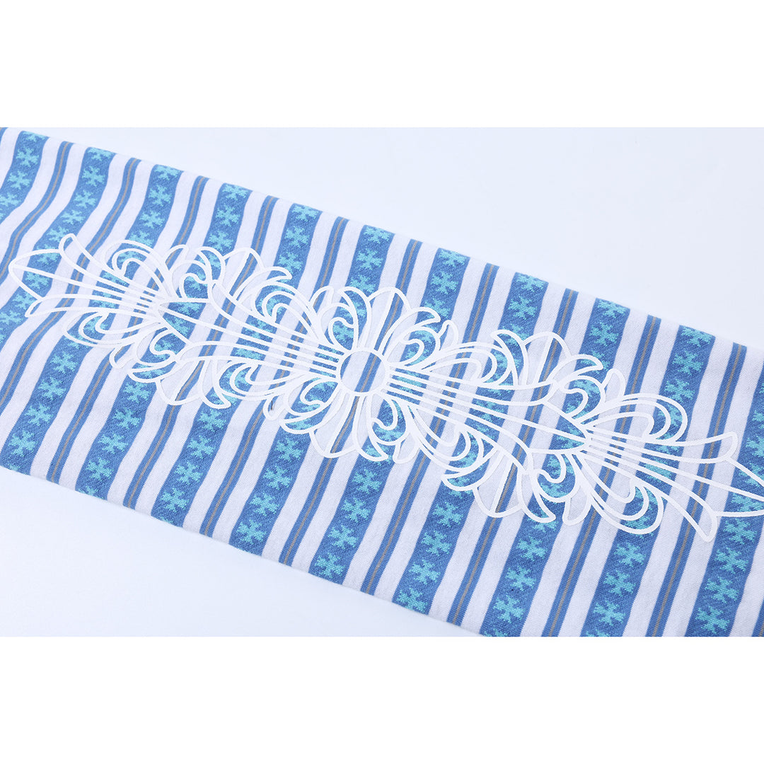 Unisex Langarm-Poloshirt mit Jacquard-Streifenmuster, Rippkragen und Logostick Drune