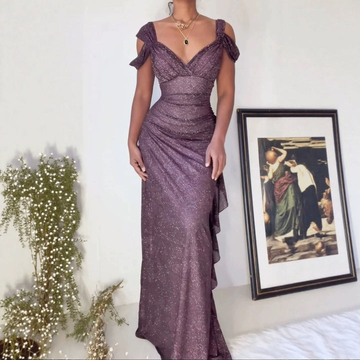 Damen Glamouröses Abendkleid mit schimmernden Akzenten und eleganter Silhouette Drune