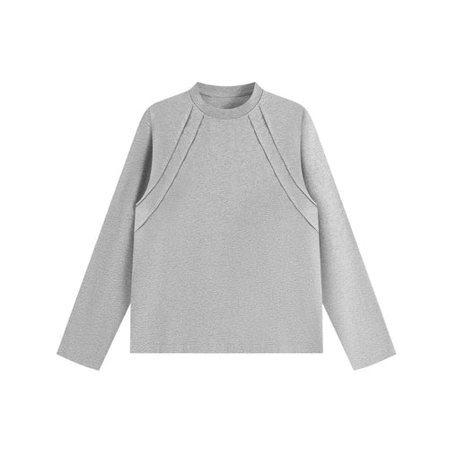 Unisex Oversize‑Sweatshirt mit dekorativer Lagenpasse und Rundhalsausschnitt Drune