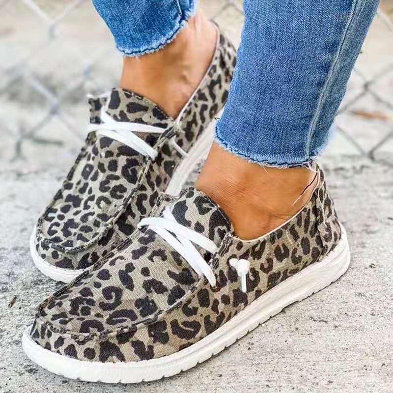 Damen nan Segeltuch-Mokassin-Sneaker mit elastischer Schnürung gepolstertem Komfortfußbett und profilierter Gummisohle Drune