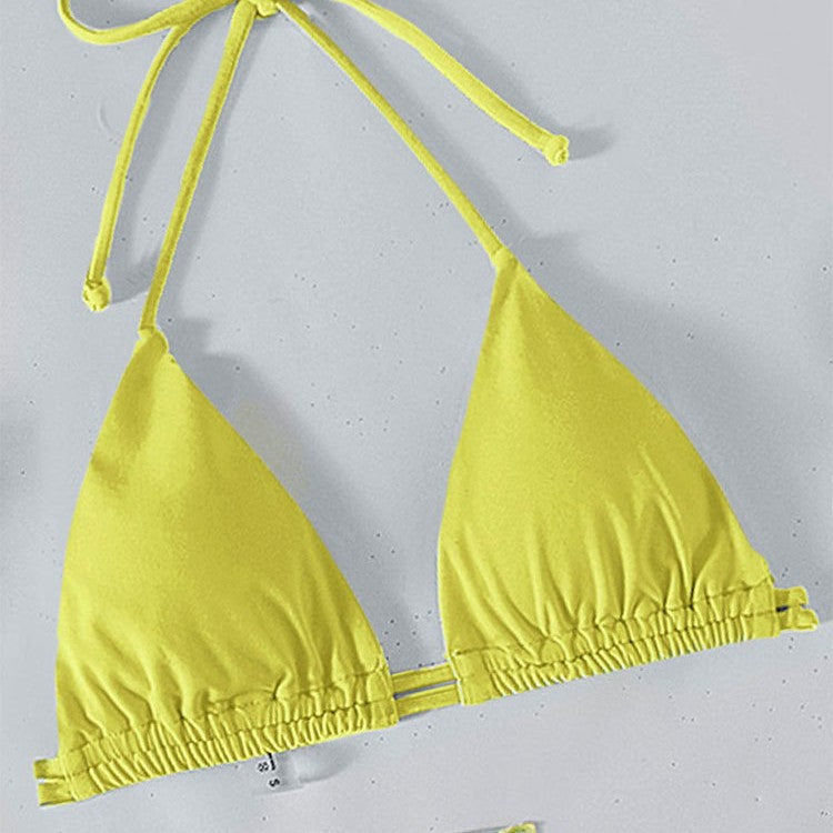Damen Triangle-Bikini mit leicht transparentem Wickelrock Drune
