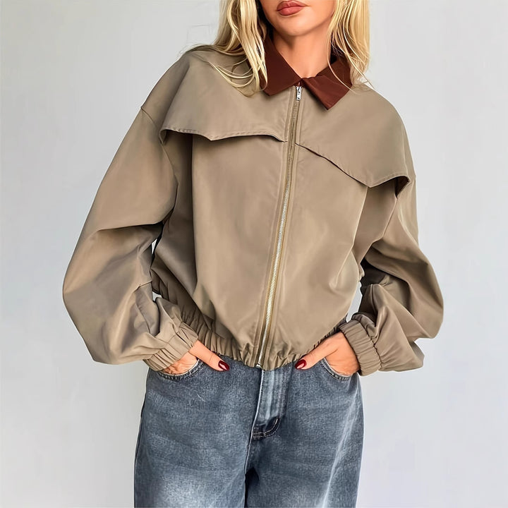 Damen Modische und lässige Bomberjacke