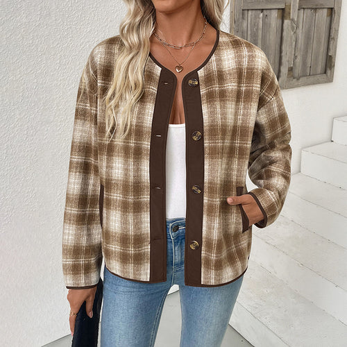Damen Fleecejacke im karomuster Drune