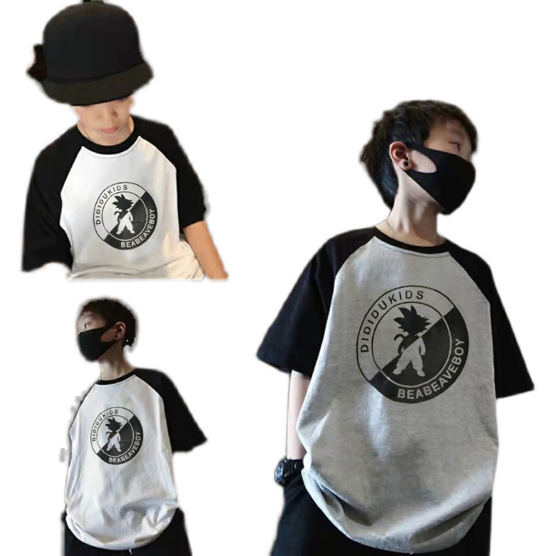 Jungen lässiges T-Shirt mit kreativem Druck Drune