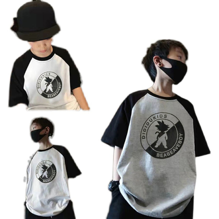 Jungen lässiges T-Shirt mit kreativem Druck Drune