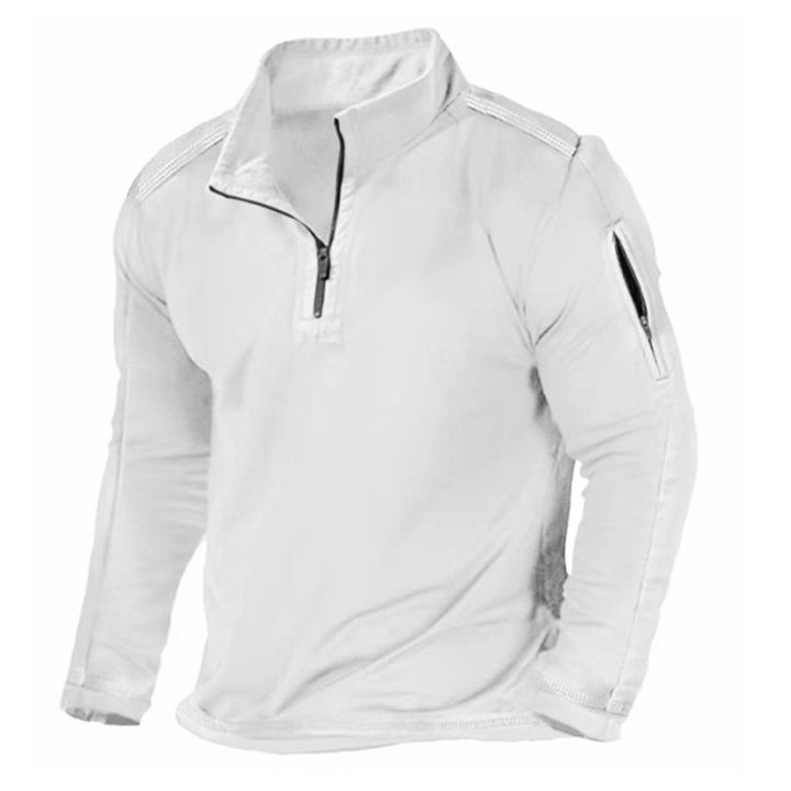 Herren funktionales Sweatshirt mit Stehkragen und Reißverschluss Drune