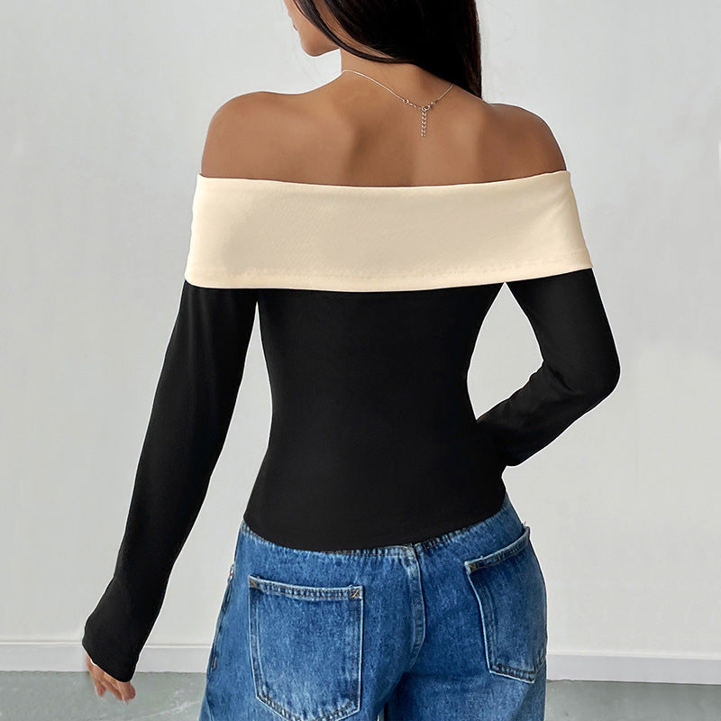 Damen Off-Shoulder Oberteil mit Schleifen-Detail Drune