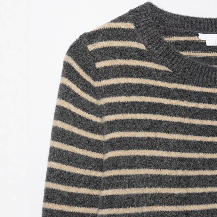 Damen gestreifter Kaschmir Cardigan Drune