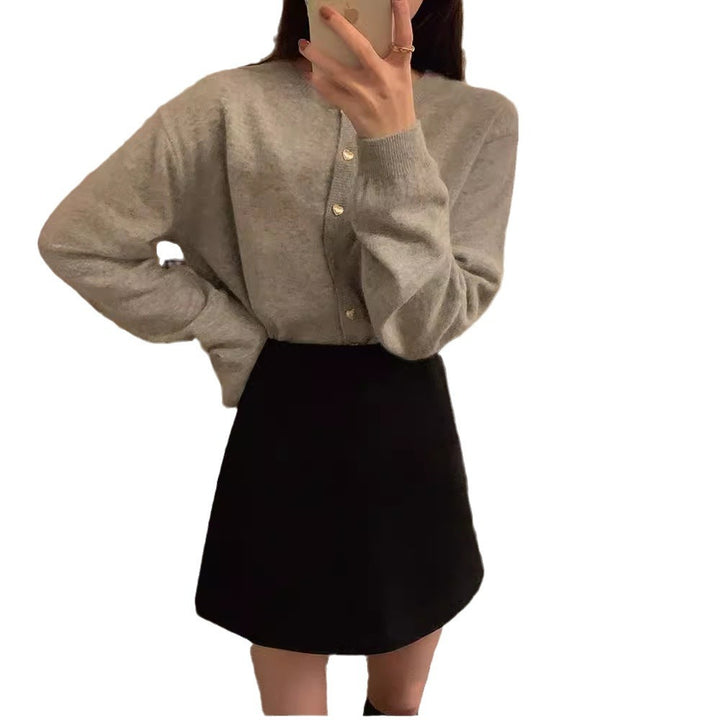 Damen Feinstrickjacke mit dekorativen Knöpfen und schickem Schnitt Drune