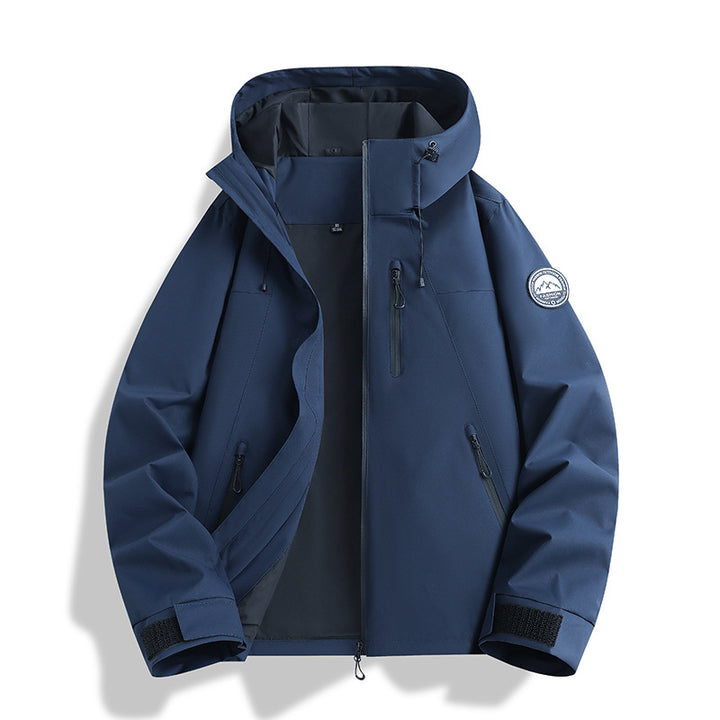 Herren dreiteilige Softshell-Outdoorjacke mit abnehmbarem Fleecefutter und Kapuze Drune