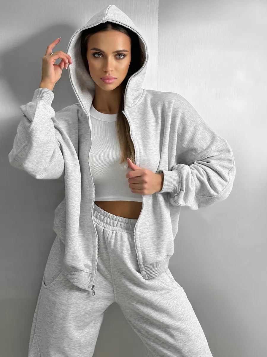 Damen Freizeit Hoodie Set Drune
