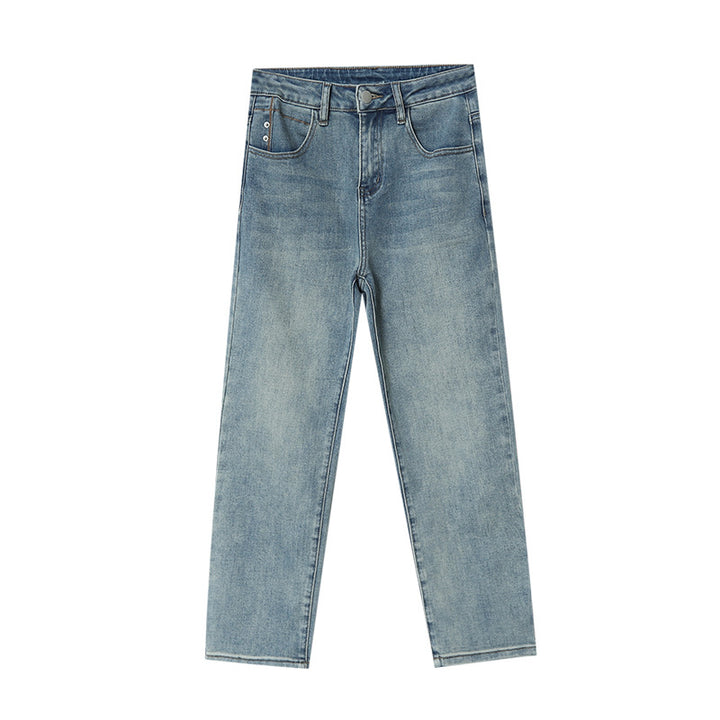 Damen High-Waist Jeans im lässigen Straight-Leg Schnitt Drune