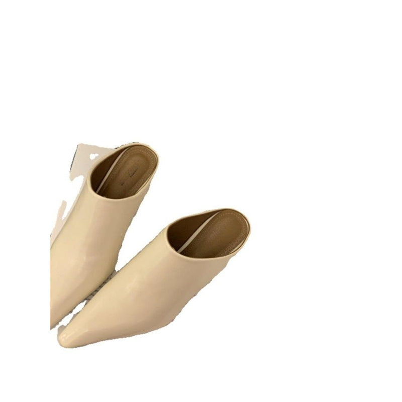 Damen Spitz zulaufende Slip‑On Mules mit skulptiertem Keilabsatz Drune