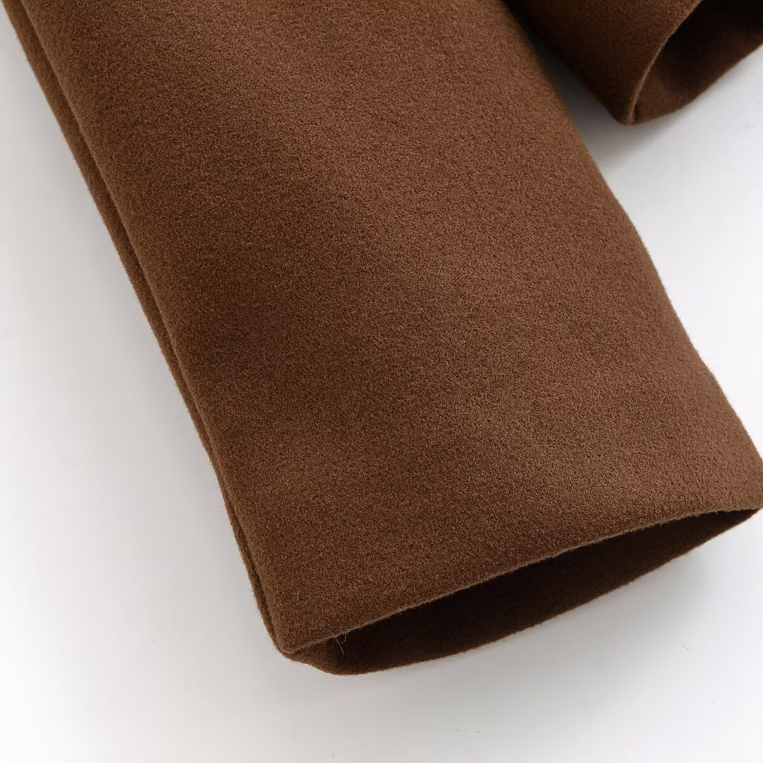 Damen elegante kurz geschnittene Jacke mit großem Kragen Drune