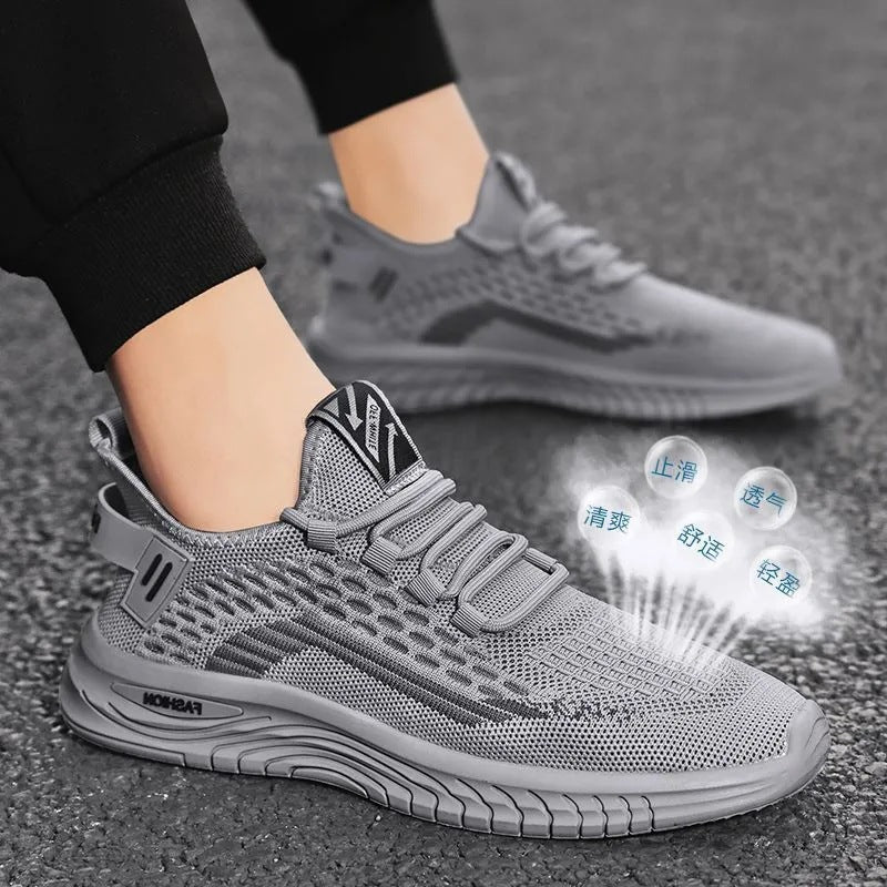 Herren Leichter Strick-Sneaker mit gepolsterter Komfortsohle und atmungsaktivem Mesh Drune