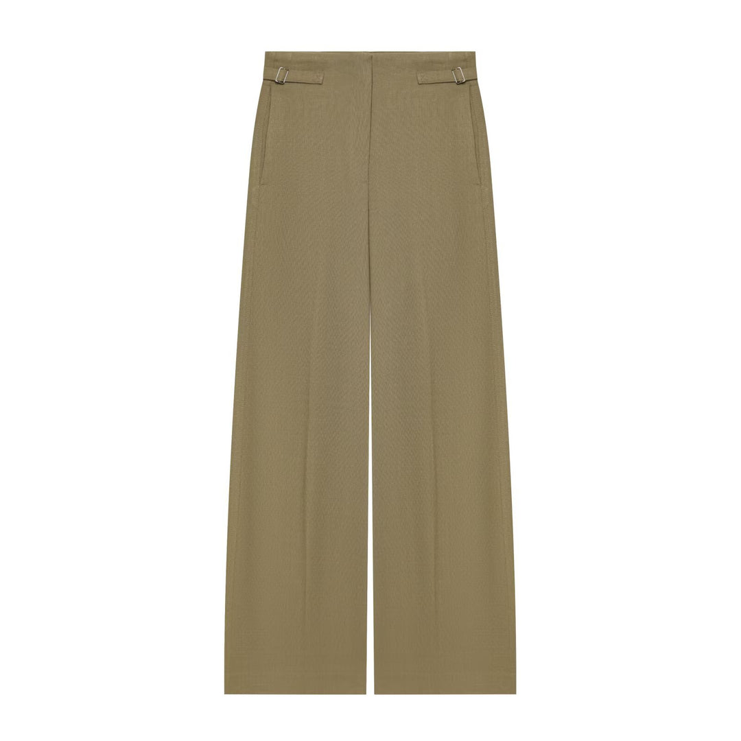 Damen Weite High Waist Culotte‑Hose mit klarer Frontnaht und seitlichen Taillenriegeln Drune