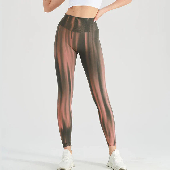 Drune | High Waist Leggings mit Wellenmuster - Perfekt für Freizeitaktivitäten für Damen