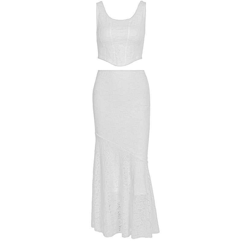 Damen Spitzenkleid im eleganten Maxistil Drune